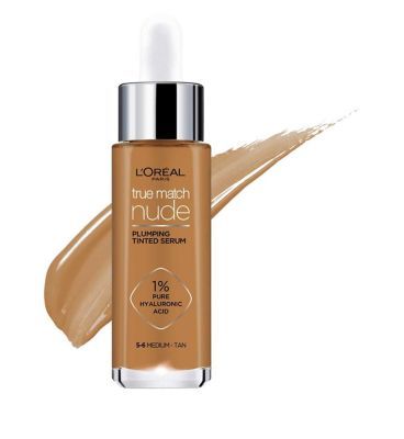 L'Oreal Paris True Match Nude Plumping Tinted Skin Serum, 1% Hyaluronic Acid 5 - 6