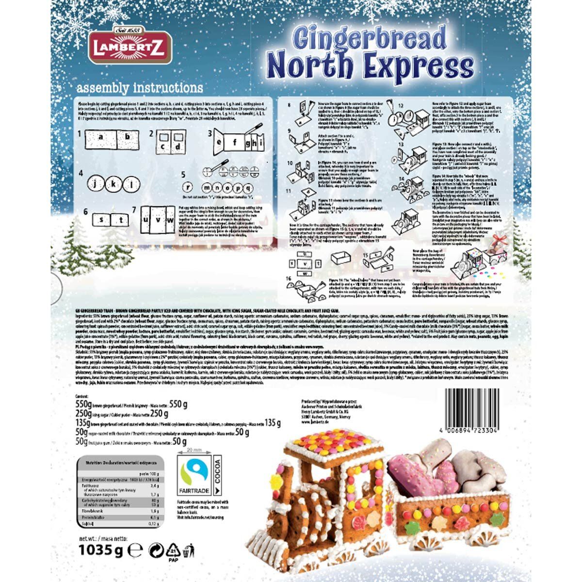 Lambertz Gingerbread Cottage & North Express Train, 1.935kg
