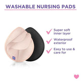 Lansinoh Washable Nursing Pads with Wash Bag Light Pink & Black   8 per pack