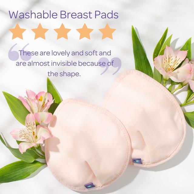 Lansinoh Washable Nursing Pads with Wash Bag Light Pink & Black   8 per pack