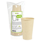 Large Brown Bio Bagasse Cups 10 per pack