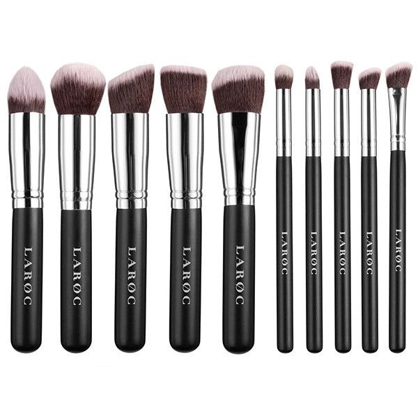 LaRoc 10pc Kabuki Makeup Brush Set