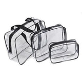 LaRoc 3 Piece - Clear Toiletry Bags
