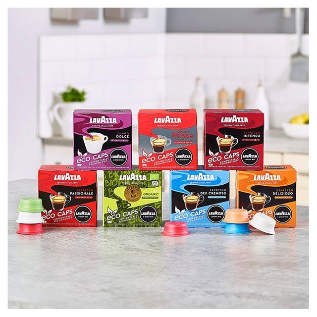 Lavazza A Modo Mio Compostable Dek Cremoso Coffee Capsules 16 per pack