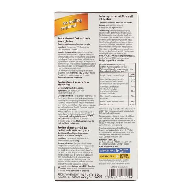 Le Veneziane Gluten Free Lasagne Sheets 250g