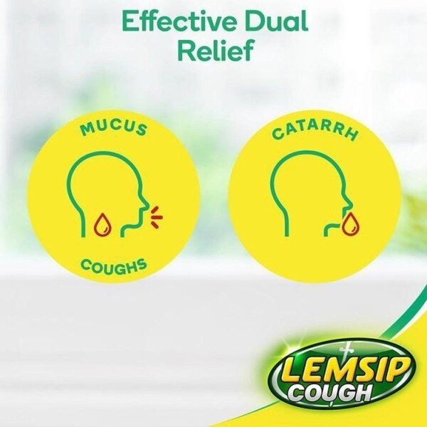 Lemsip Cough Liquid Mucus Cough & Catarrh Relief 180ml