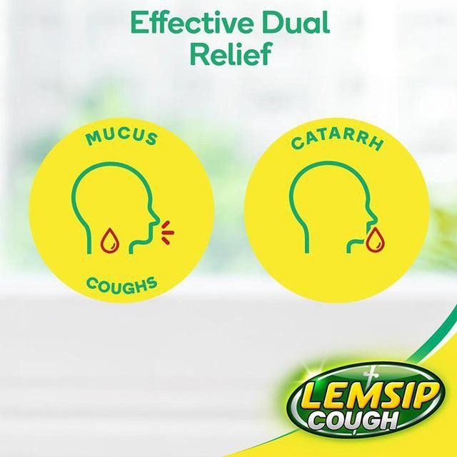 Lemsip Cough Liquid Mucus Cough & Catarrh Relief   180ml