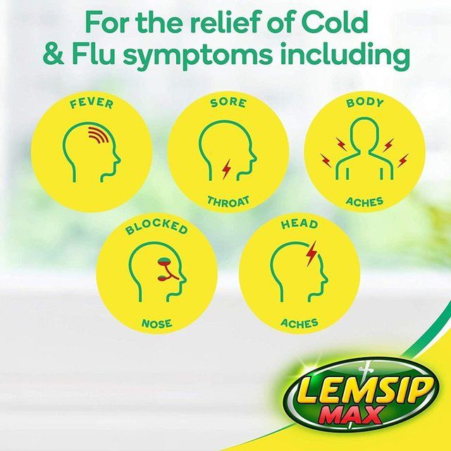 Lemsip Max Cold & Flu Capsules Paracetamol 16 per pack