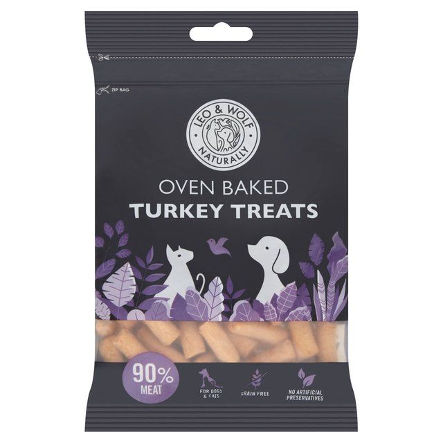 Leo & Wolf Oven Baked Turkey Treats for Cats and Dogs 100g