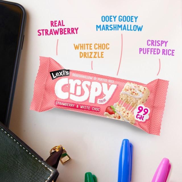 Lexi's Crispy Treat - Strawberry & White Choc 25g
