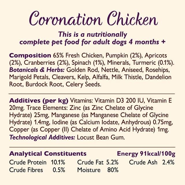 Lily's Kitchen Coronation Chicken Tray for Dogs 150g