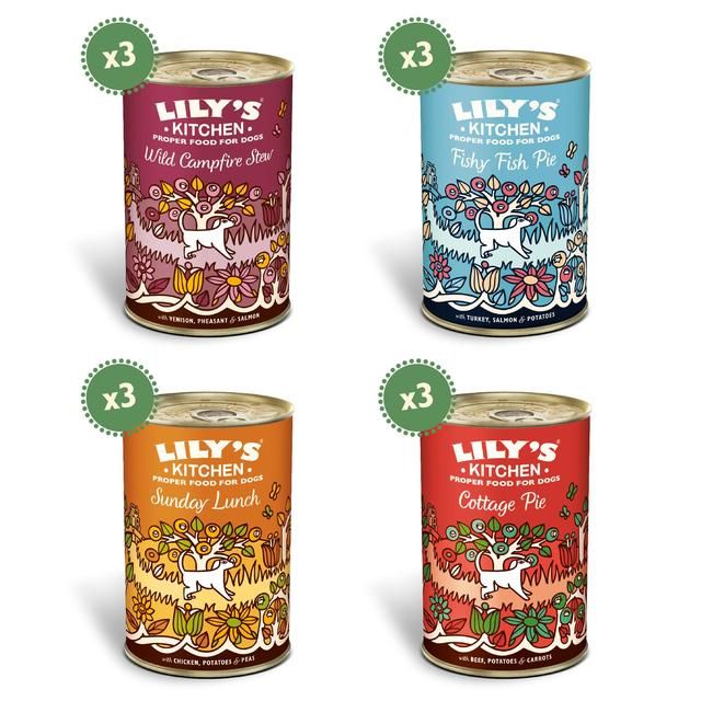 Lily's Kitchen Grain Free Recipes for Dogs Multipack 12 x 400g