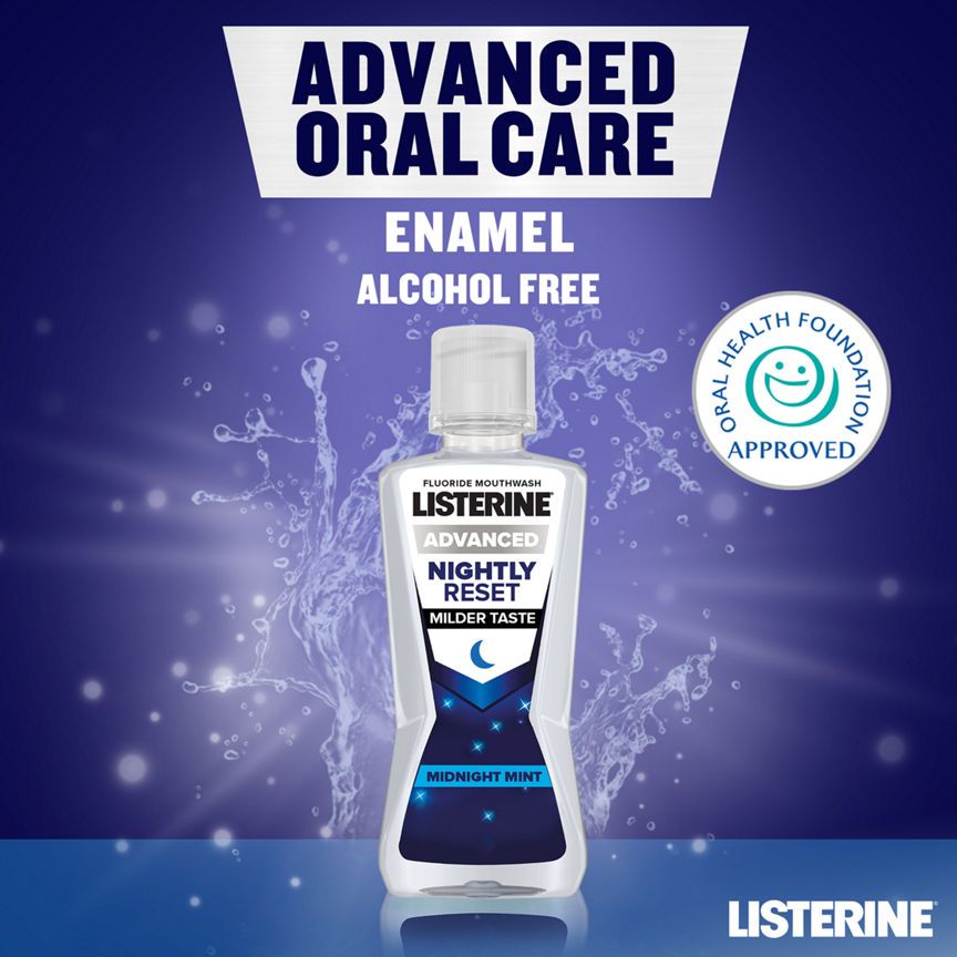 Listerine Nightly Reset Midnight Mint Mouthwash