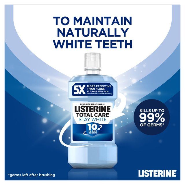 Listerine Total Care Stay White Mouthwash 500ml