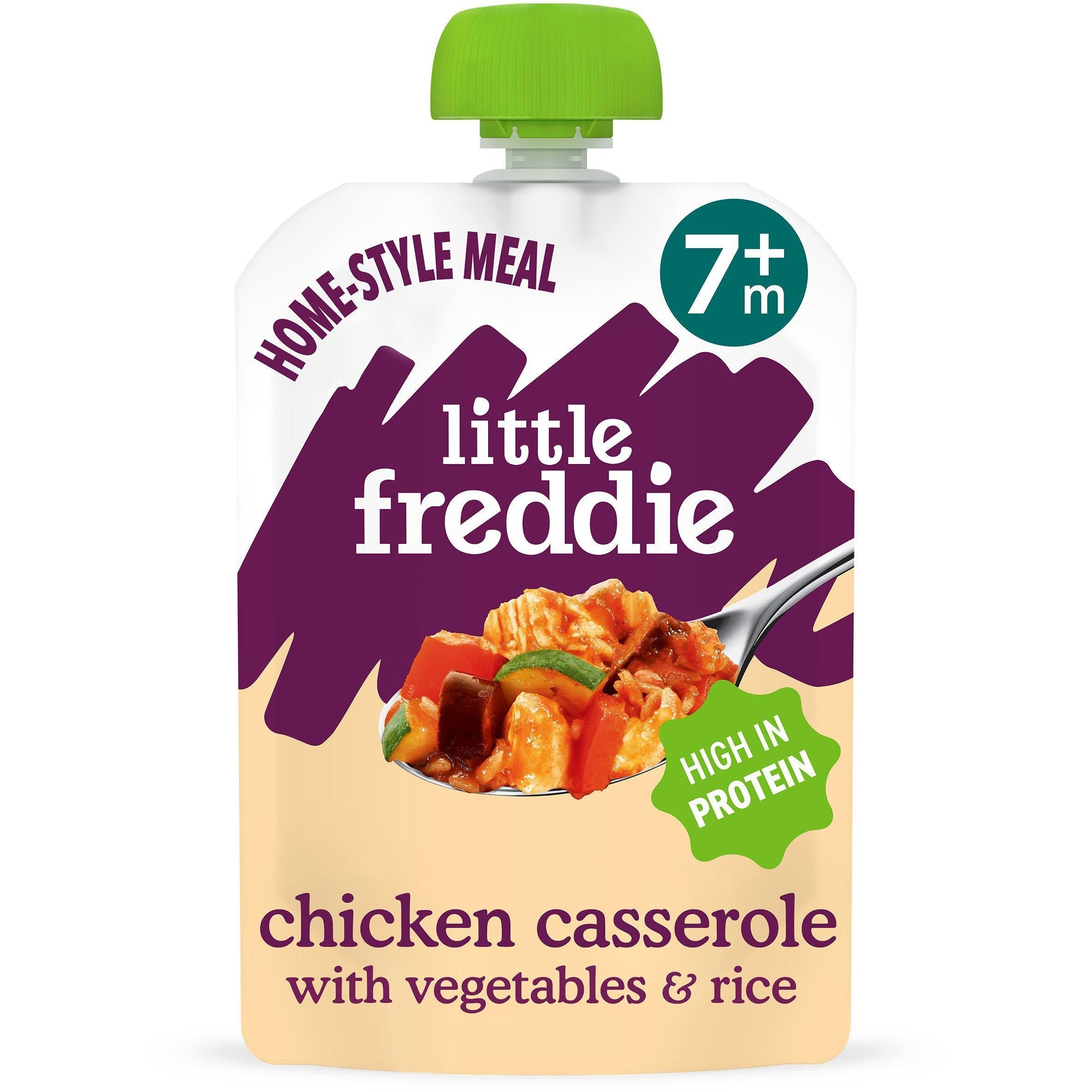Little Freddie Organic Chicken Casserole with Vegetables & Rice Textured Stage 2 +7m 130g