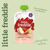 Little Freddie Organic Fragrant Strawberries Bananas & Apples   100g