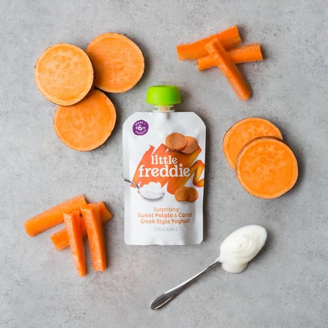 Little Freddie Organic Sweet Potato & Carrot Yoghurt Pouch 6 mths+ 100g