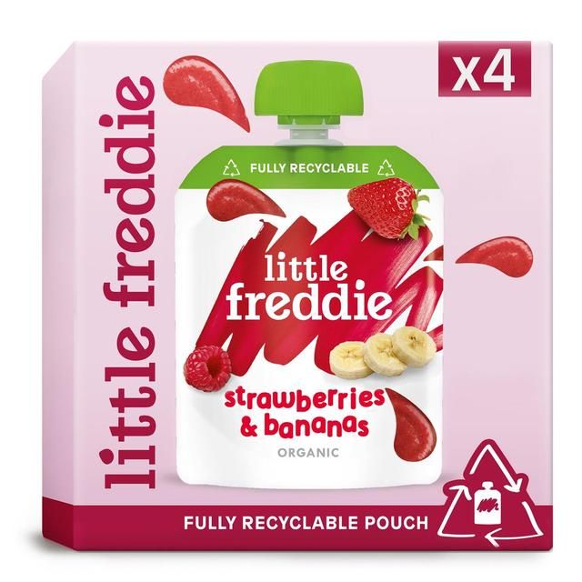 Little Freddie Strawberry & Banana Smash Smoothie Dairy Free 4 x 90g