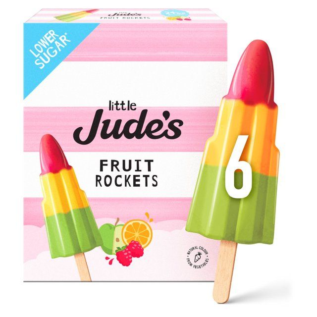 Little Jude's Fruit Rocket Lollies 6 x 55ml
