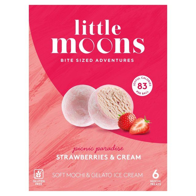 Little Moons Strawberries & Cream Mochi Ice Cream 6 x 32g