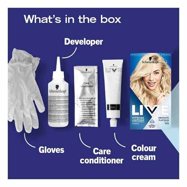 LIVE Intense Lightener Permanent Hair Dye Absolute Platinum