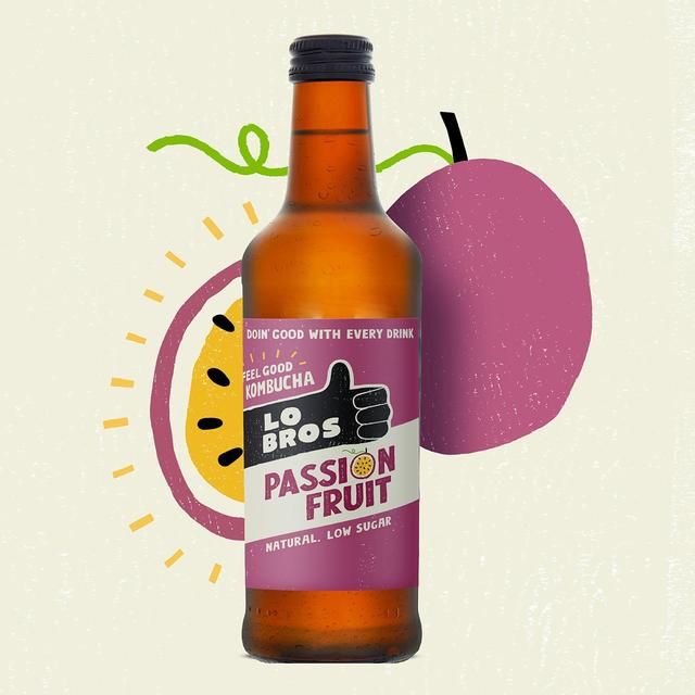 Lo Bros Kombucha Passionfruit Low Sugar 330ml