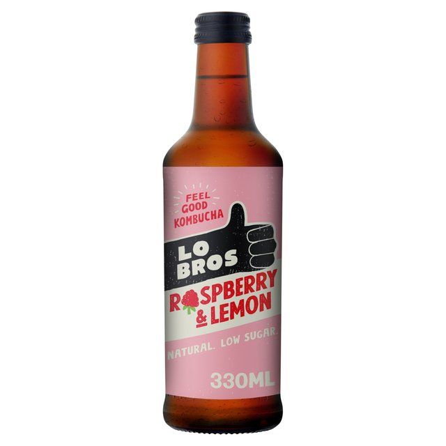 Lo Bros Kombucha Raspberry & Lemon Low Sugar 330ml