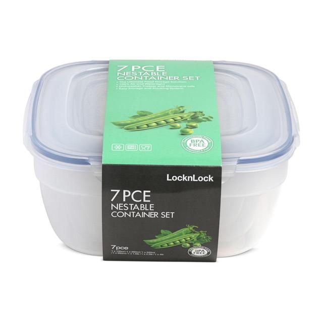 Lock & Lock Air Tight Space Saver Container Set 7 per pack