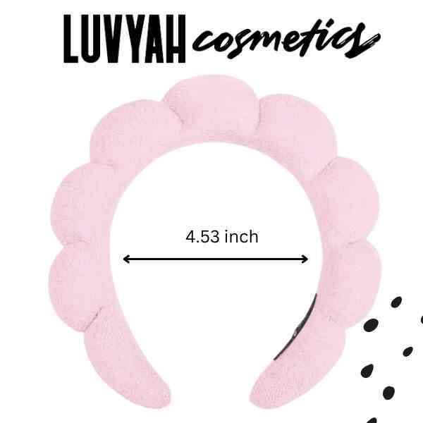 Luvyah Cosmetics Bubble Spa Headband Terry Cloth Pink
