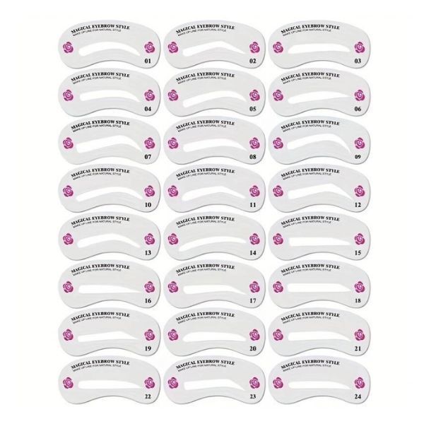 LUVYAH Cosmetics Eyebrow Stencils Template 24pcs