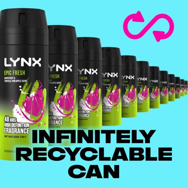 Lynx Deodorant Bodyspray Aerosol Epic Fresh 150ml