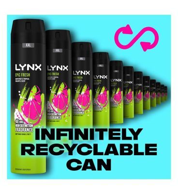 Lynx Epic Fresh Grapefruit & Tropical Pineapple Scent Body Spray For Men 250ml