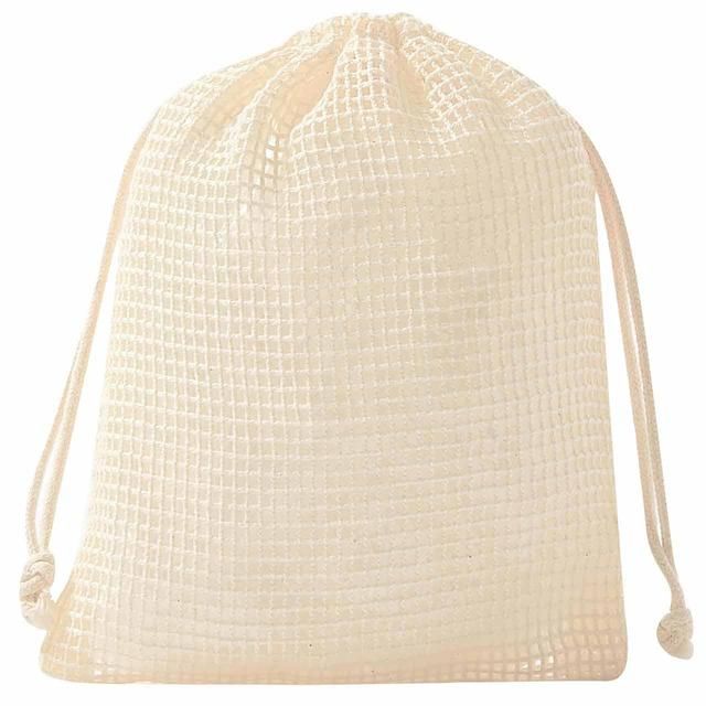 M&S 2 Organic Muslin Cloths & Reusable Bag White