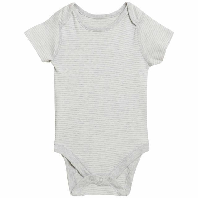 M&S 7pk Lion Bodysuits Newborn-3 Y Grey Mix
