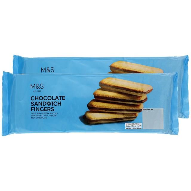 M&S Chocolate Sandwich Fingers Twin Pack 2 x 150g Default Title