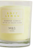 M&S Collection Soft Lemon Scented Candle Yellow