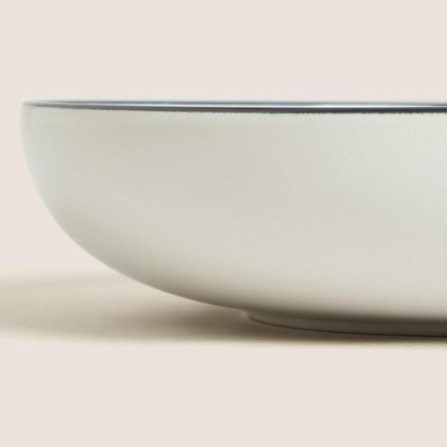 M&S Collection Tribeca Rimmed Pasta Bowls Black Mix 4 per pack