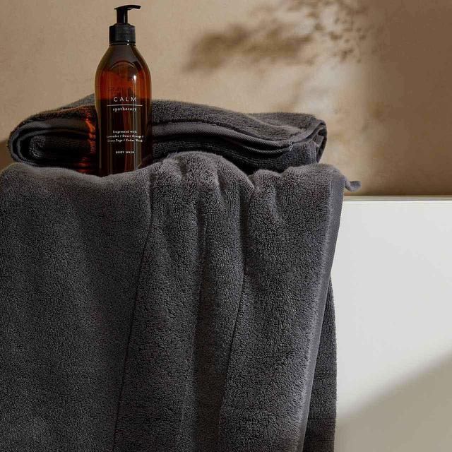 M&S Collection Ultimate Turkish Cotton Towel Charcoal