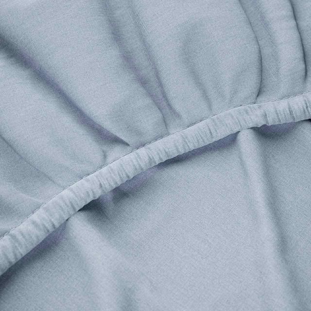 M&S Cotton Rich Fitted Sheet King (5 ft) Chambray