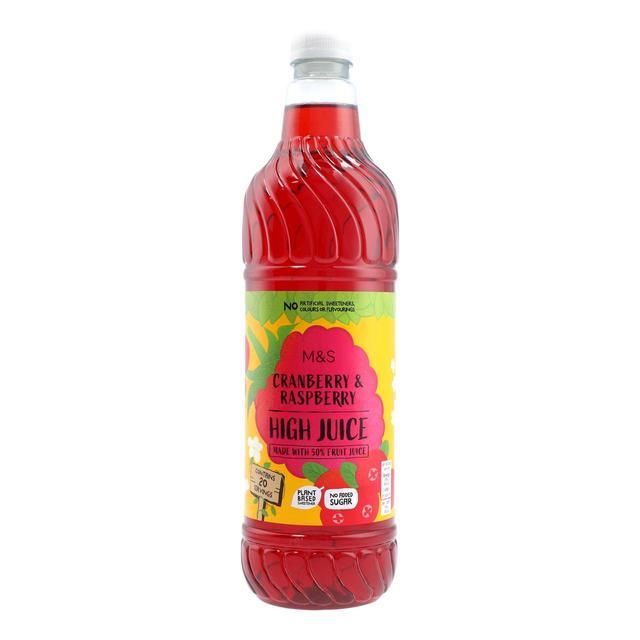 M&S Cranberry & Raspberry High Juice 1L