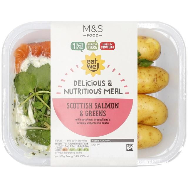 M&S Eat Well Scottish Salmon with Watercress Sauce 372g