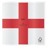 M&S England Flag Napkins   20 per pack