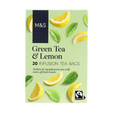 M&S Fairtrade Green Tea with Lemon Tea Bags   20 per pack