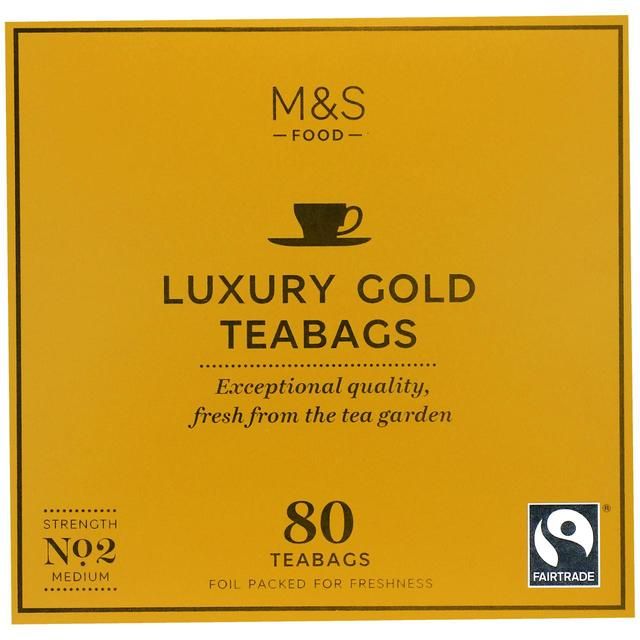 M&S Fairtrade Luxury Gold Teabags   80 per pack
