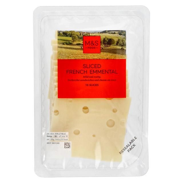 M&S French Sliced Emmental 10 Slices 200g