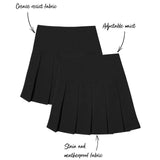 M&S Girls 2pk Black Crease Resistant School Skirts 4-14 Years