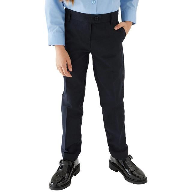 M&S Girls 2Pk Slim Leg Adj Hem Trs 3-4 Y 2 per pack