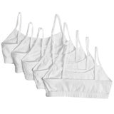 M&S Girls 5 Pack Cotton Crop Tops 6-16 Years White