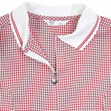 M&S Girls' Gingham Pleated School Dress 4-10 Years Red