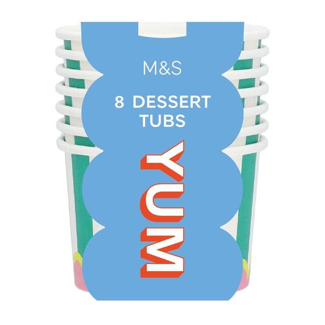 M&S Green Paper Dessert Tubs 8 per pack